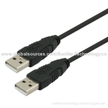 USB Cables with USB A Male to A Male, Nickel-plated
